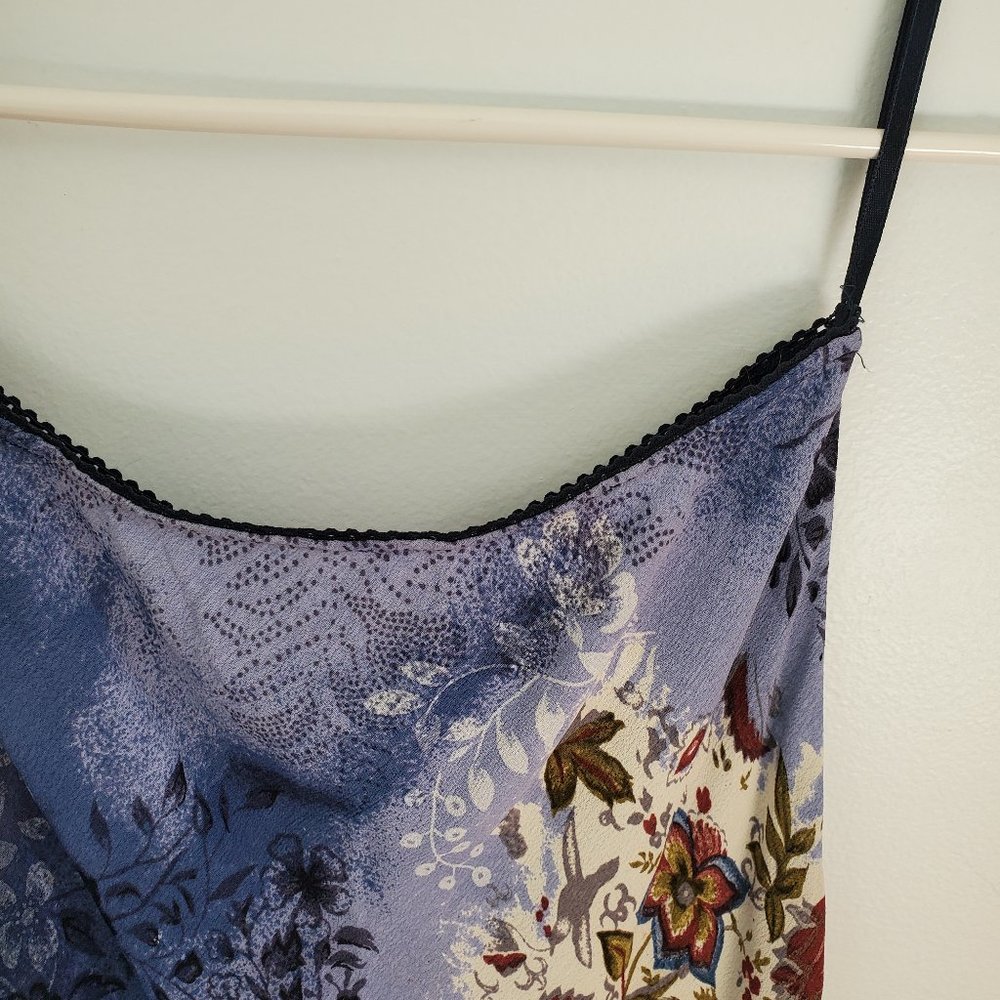Vintage blue floral maxi skirt - Picture 9 of 9